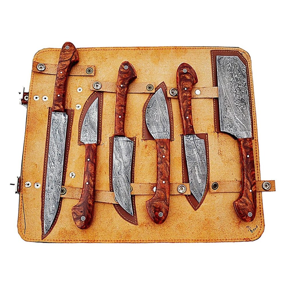 Damascus Chef Knives Set/Kitchen Knives 5 Pcs Set